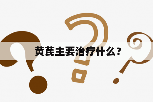  黄芪主要治疗什么？