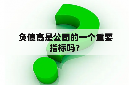  负债高是公司的一个重要指标吗？