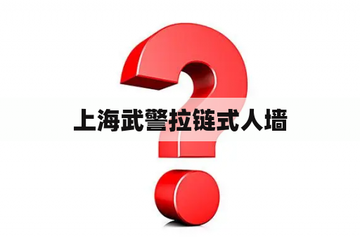 上海武警拉链式人墙