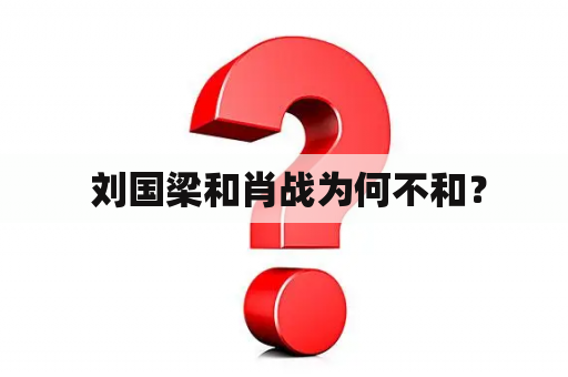  刘国梁和肖战为何不和？