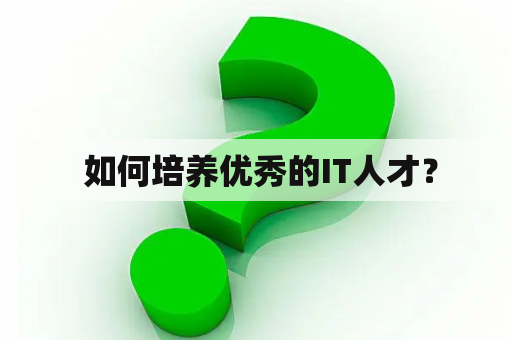  如何培养优秀的IT人才？
