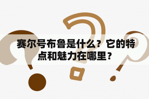  赛尔号布鲁是什么？它的特点和魅力在哪里？