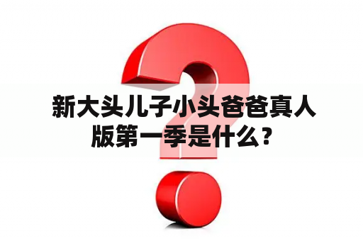  新大头儿子小头爸爸真人版第一季是什么？