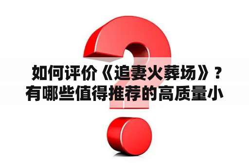  如何评价《追妻火葬场》？有哪些值得推荐的高质量小说？