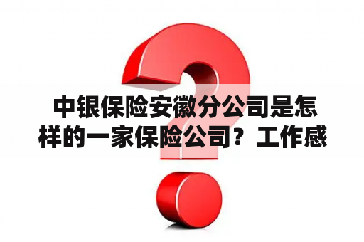  中银保险安徽分公司是怎样的一家保险公司？工作感受如何？