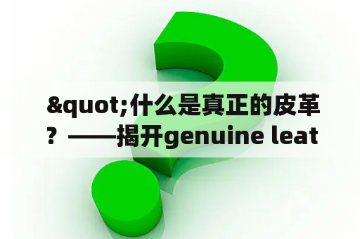  "什么是真正的皮革？——揭开genuine leather的真相"