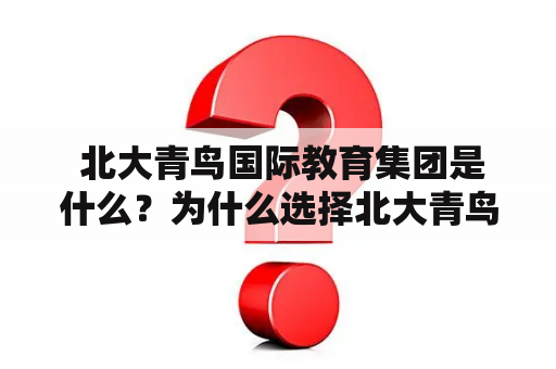  北大青鸟国际教育集团是什么？为什么选择北大青鸟国际教育？