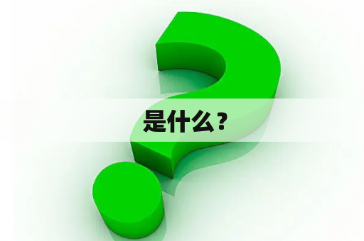  是什么？