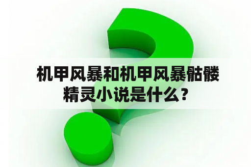  机甲风暴和机甲风暴骷髅精灵小说是什么？