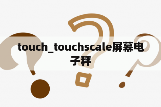 touch_touchscale屏幕电子秤