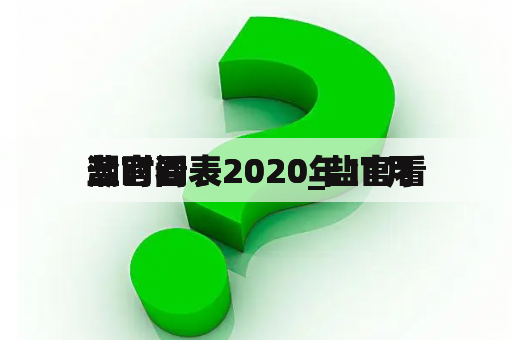 盐官看
潮时间表2020_盐官看
潮时间表2020年11月