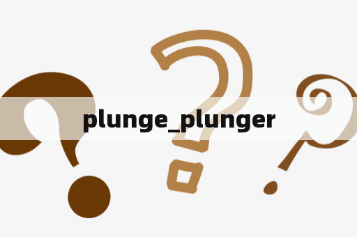 plunge_plunger