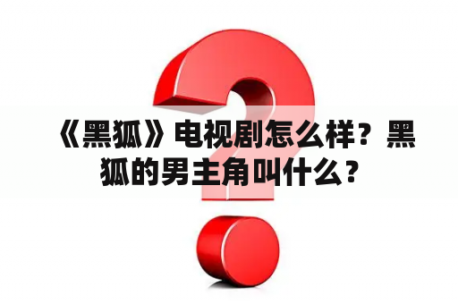 《黑狐》电视剧怎么样？黑狐的男主角叫什么？