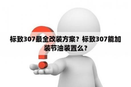 标致307最全改装方案？标致307能加装节油装置么？