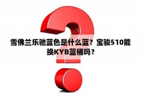 雪佛兰乐驰蓝色是什么蓝？宝骏510能换KYB蓝桶吗？