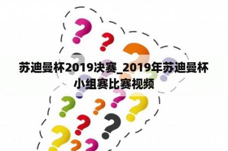 苏迪曼杯2019决赛_2019年苏迪曼杯小组赛比赛视频