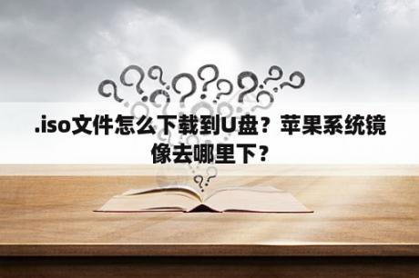 .iso文件怎么下载到U盘？苹果系统镜像去哪里下？