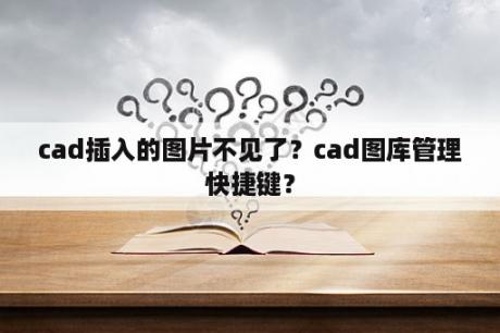 cad插入的图片不见了？cad图库管理快捷键？