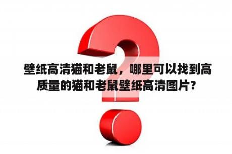  壁纸高清猫和老鼠，哪里可以找到高质量的猫和老鼠壁纸高清图片？