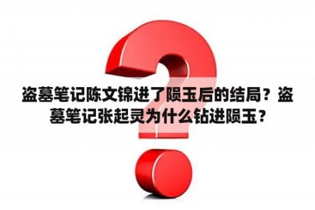 盗墓笔记陈文锦进了陨玉后的结局？盗墓笔记张起灵为什么钻进陨玉？