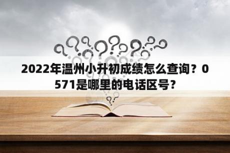 2022年温州小升初成绩怎么查询？0571是哪里的电话区号？