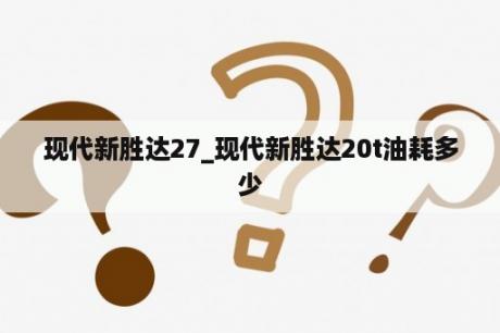 现代新胜达27_现代新胜达20t油耗多少