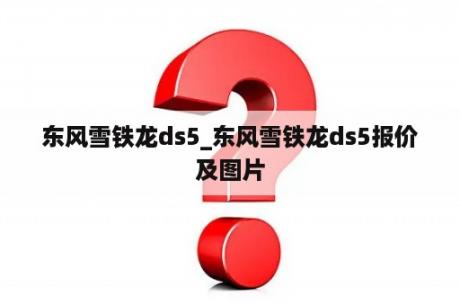 东风雪铁龙ds5_东风雪铁龙ds5报价及图片