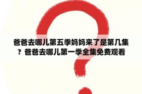 爸爸去哪儿第五季妈妈来了是第几集？爸爸去哪儿第一季全集免费观看