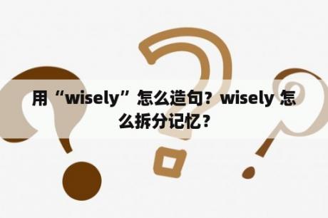 用“wisely”怎么造句？wisely 怎么拆分记忆？