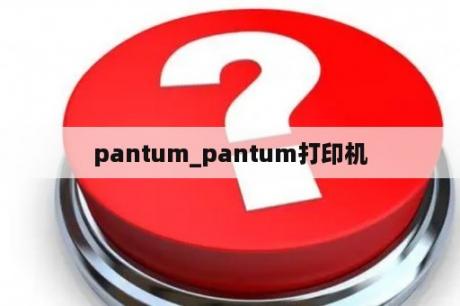 pantum_pantum打印机