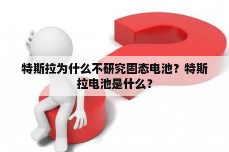 特斯拉为什么不研究固态电池？特斯拉电池是什么？