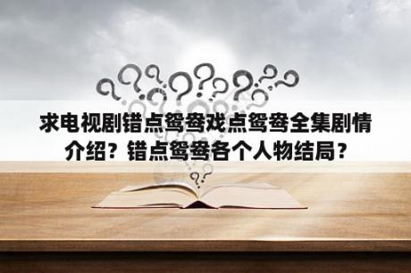 求电视剧错点鸳鸯戏点鸳鸯全集剧情介绍？错点鸳鸯各个人物结局？