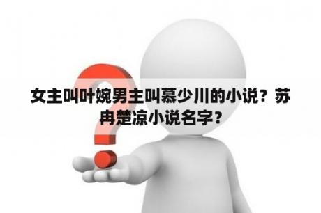 女主叫叶婉男主叫慕少川的小说？苏冉楚凉小说名字？