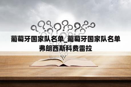 葡萄牙国家队名单_葡萄牙国家队名单弗朗西斯科费雷拉