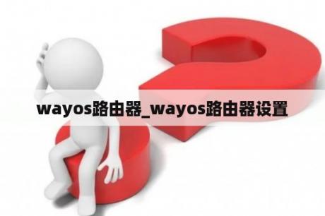 wayos路由器_wayos路由器设置