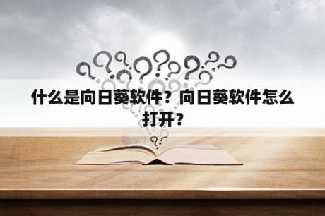 什么是向日葵软件？向日葵软件怎么打开？