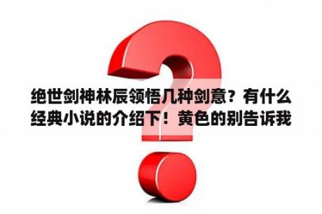 绝世剑神林辰领悟几种剑意？有什么经典小说的介绍下！黄色的别告诉我？