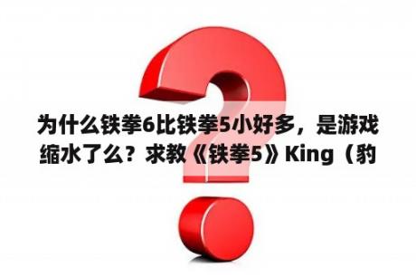 为什么铁拳6比铁拳5小好多，是游戏缩水了么？求教《铁拳5》King（豹子）的连抱？