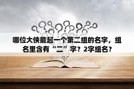 哪位大侠能起一个第二组的名字，组名里含有“二”字？2字组名？