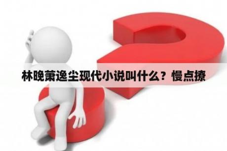 林晚萧逸尘现代小说叫什么？慢点撩