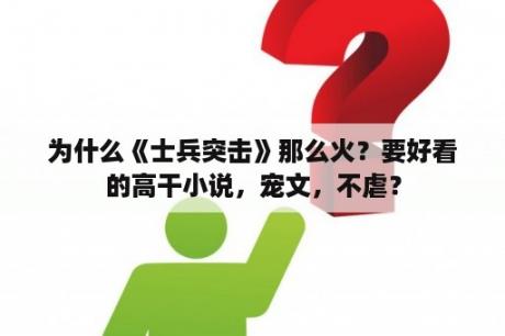 为什么《士兵突击》那么火？要好看的高干小说，宠文，不虐？