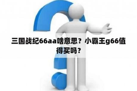 三国战纪66aa啥意思？小霸王g66值得买吗？