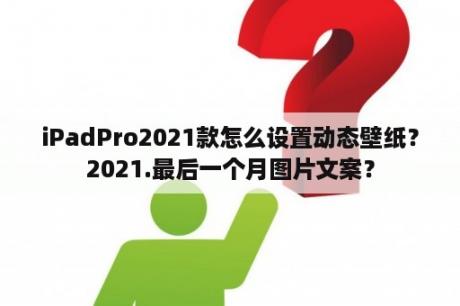 iPadPro2021款怎么设置动态壁纸？2021.最后一个月图片文案？