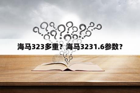 海马323多重？海马3231.6参数？