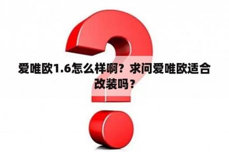 爱唯欧1.6怎么样啊？求问爱唯欧适合改装吗？