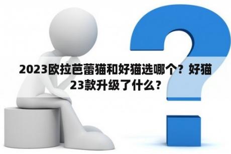 2023欧拉芭蕾猫和好猫选哪个？好猫23款升级了什么？