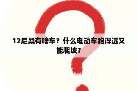 12尼桑有啥车？什么电动车跑得远又能爬坡？