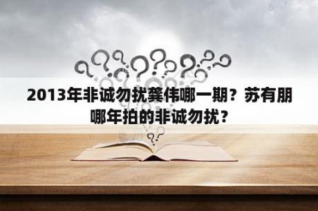 2013年非诚勿扰龚伟哪一期？苏有朋哪年拍的非诚勿扰？