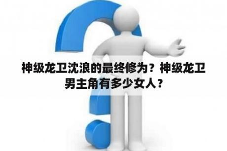 神级龙卫沈浪的最终修为？神级龙卫男主角有多少女人？