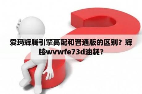 爱玛辉腾引擎高配和普通版的区别？辉腾wvwfe73d油耗？